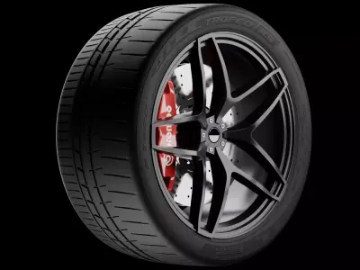 Ferrari 488 Pista Spider with Pirelli Trofeo RS 3D model