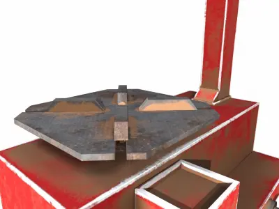 Tire Changer Machine Low-poly 3D model