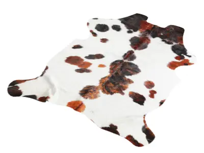 Tricolor Cowhide Rug A27287 3D model