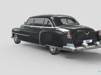 Cadillac 75 Sedan 1953 Free low-poly 3D model