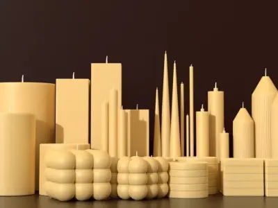  A SMOOTH PACK OF CANDLES 3D model