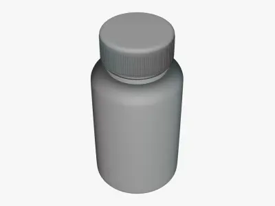 Basic Vitamin Bottle - Geometry Only No Textures No Materials 3D model