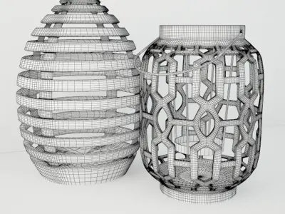 Ceramic Lanterns 2 3D model