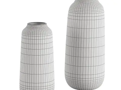 TERESA Black and White Vase Collection 3D model