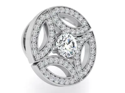 Circle Star Diamond Pendant 3326 3D print model