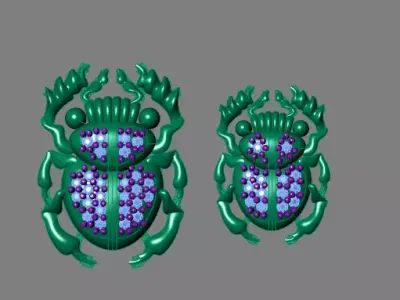 scarab  Low-poly 3D model