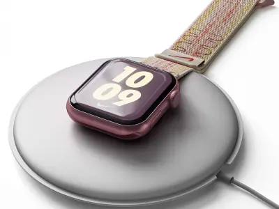 Apple Watch Series 9 Nike Sport Loop Starlight Pink 3D model