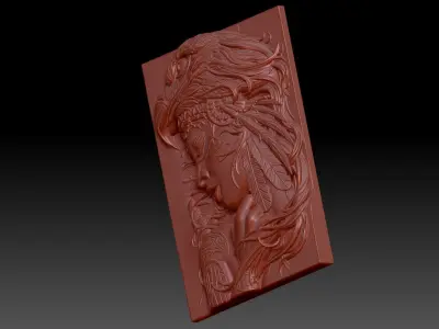 Indian girl 3D print model