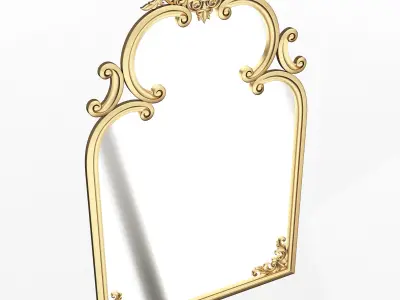 Carved Classic Mirror 012 Low-poly 3D model