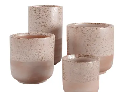 Rose Gold Speckled Vase 3D model