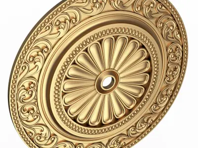 Ceiling Rosette 01 Low-poly 3D model