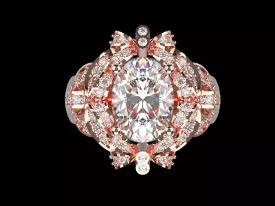 Bowknot Jewelry Ring A Symbol of Shine and Modern Design jr00243 3D print model