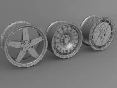 Mercedes Benz Classic Wheels Collection 3D model