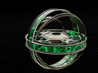 Celestial Time Artifact Ultra-Luxury Sci-Fi Museum Prop 3D Model Low-poly 3D model