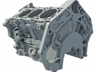 V6 Engine Block 3D model