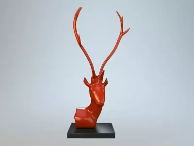Deer Sculpture P 3D print model
