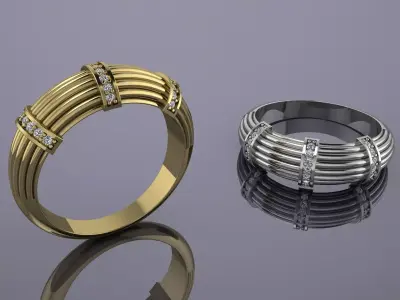 Jewelry Ring Gold 3D print model 40