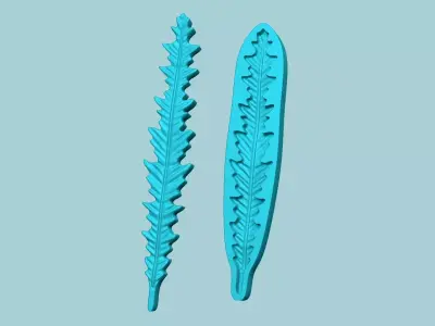 Fern Leaf Mould 05 - Artificial EVA Molding 3D print model