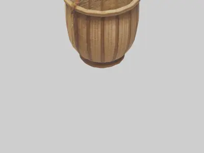 Decorative basket model Low-poly 3D model