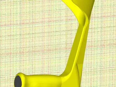 Plastic crutch handle 3D print model