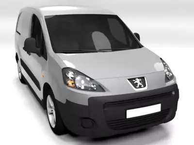 PEUGEOT PARTNER CARGO 2009 LOWPOLY Low-poly 3D model