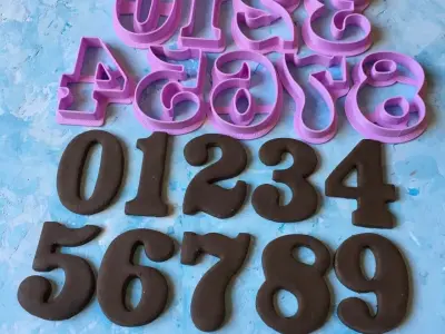 Set of numbers Cookie Cutter  3D print model