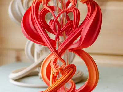 Flame Embrace Vase 3D Printable Sculptural Vessel 3D print model