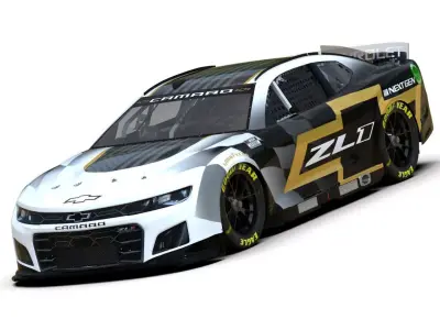 Nascar Chevrolet Camaro ZL1 2022 Low-poly 3D model