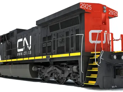 Locomotive Canadian National Railway CN 3D model