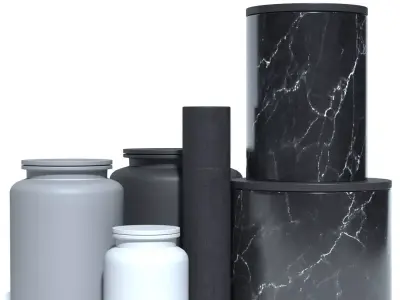 CB2 decoration set 3D model