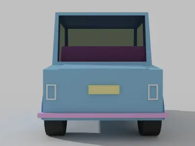 Cartoon Car Low-poly 3D model