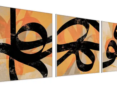 3 Abstract Frames Set 007 3D model