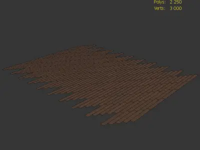  Wood floor Oak Marrone NEW Firestop 3D model
