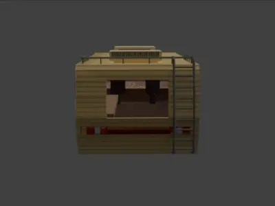 Breaking Bad Van Low-poly 3D model