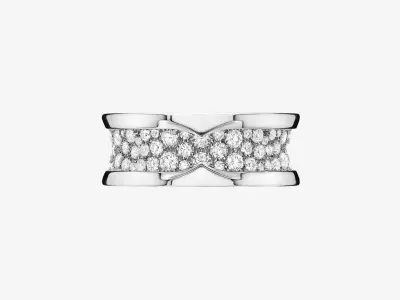 BULGARI - B ZERO 1 RING - TWO BAND WITH DIAMONDS  3D print model