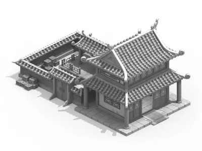 gAME Ming Dynasty Architecture - Warehouse 063 3D model