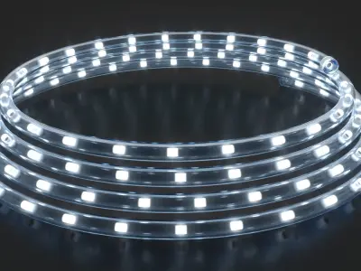 Editable Modular Light Hose LED Christmas Tree Lamps  3D model