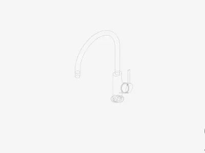 Sink Mixer - Luxury - Sleek Oval - 220 Low-poly 3D model