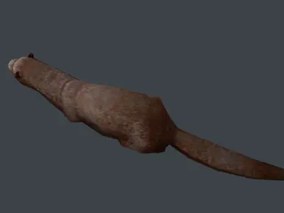 Animated marten Low-poly 3D model