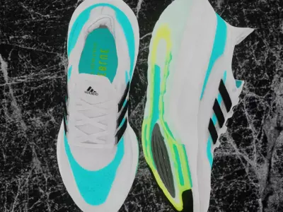 ADIDAS ULTRA BOOST 2021 - AQUA 3D SHOES Low-poly 3D model