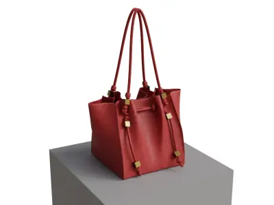 Charleskeith Women Tote Bag Trapeze Cube Low-poly 3D model