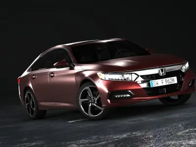 Honda Accord 2020 Low-poly 3D model