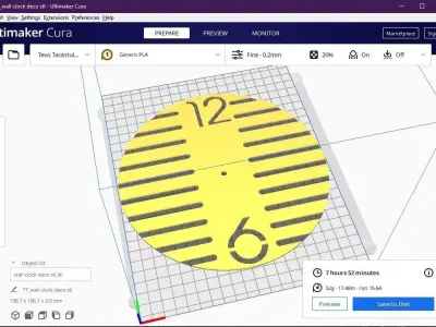 wall clock design 3D print model