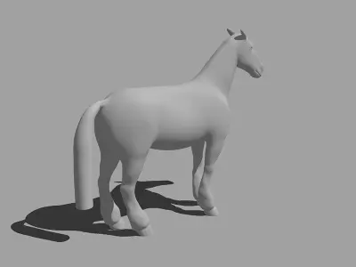 Horse Rigged Animated Low-poly 3D model