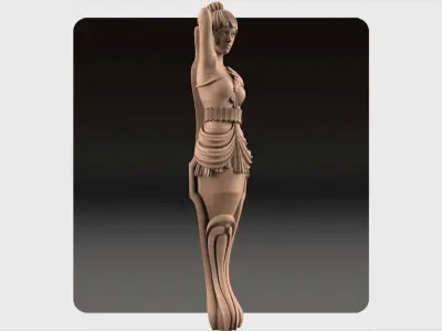 Carved decor ornament for cnc 02 3D model