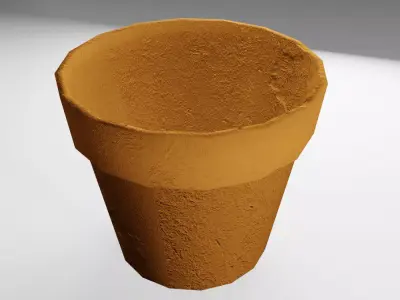 Low Poly Terracotta Pot Low-poly 3D model
