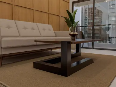 Coffee table Low-poly 3D model