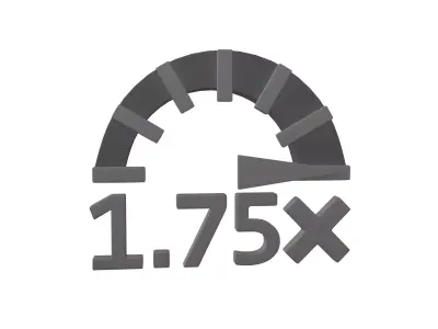 Speed 1 point 75 Symbol v1 002 Low-poly 3D model