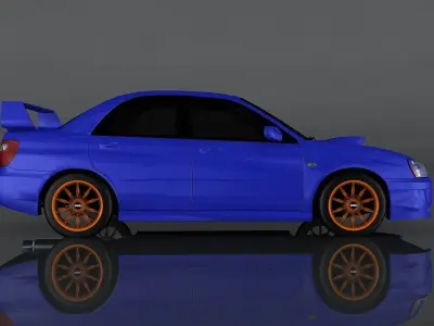 Subaru Impreza WRX STI 2004  Low-poly 3D model
