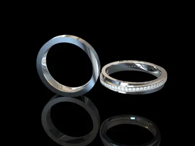 Luxury wedding ring w1 3D print model